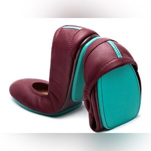 Brand new in box Tieks burgundy ballet flats 10